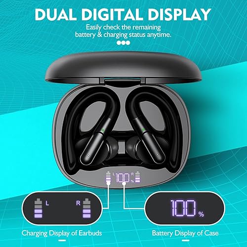 Miniatura 4 de APEKX Auriculares Bluetooth inalámbricos verdaderos  Cambia sin esfuerzo entre el uso diario y deportivo, compatible con iPhone y Android, perfecto