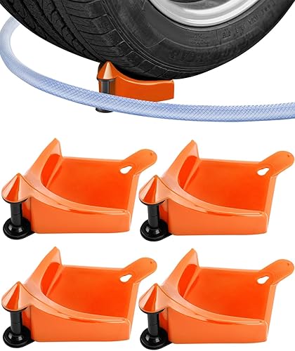 Guía de manguera de automóvil, 4 piezas, guía de manguera para detalles de lavado de autos, rodillo de manguera de neumáticos para evitar que la