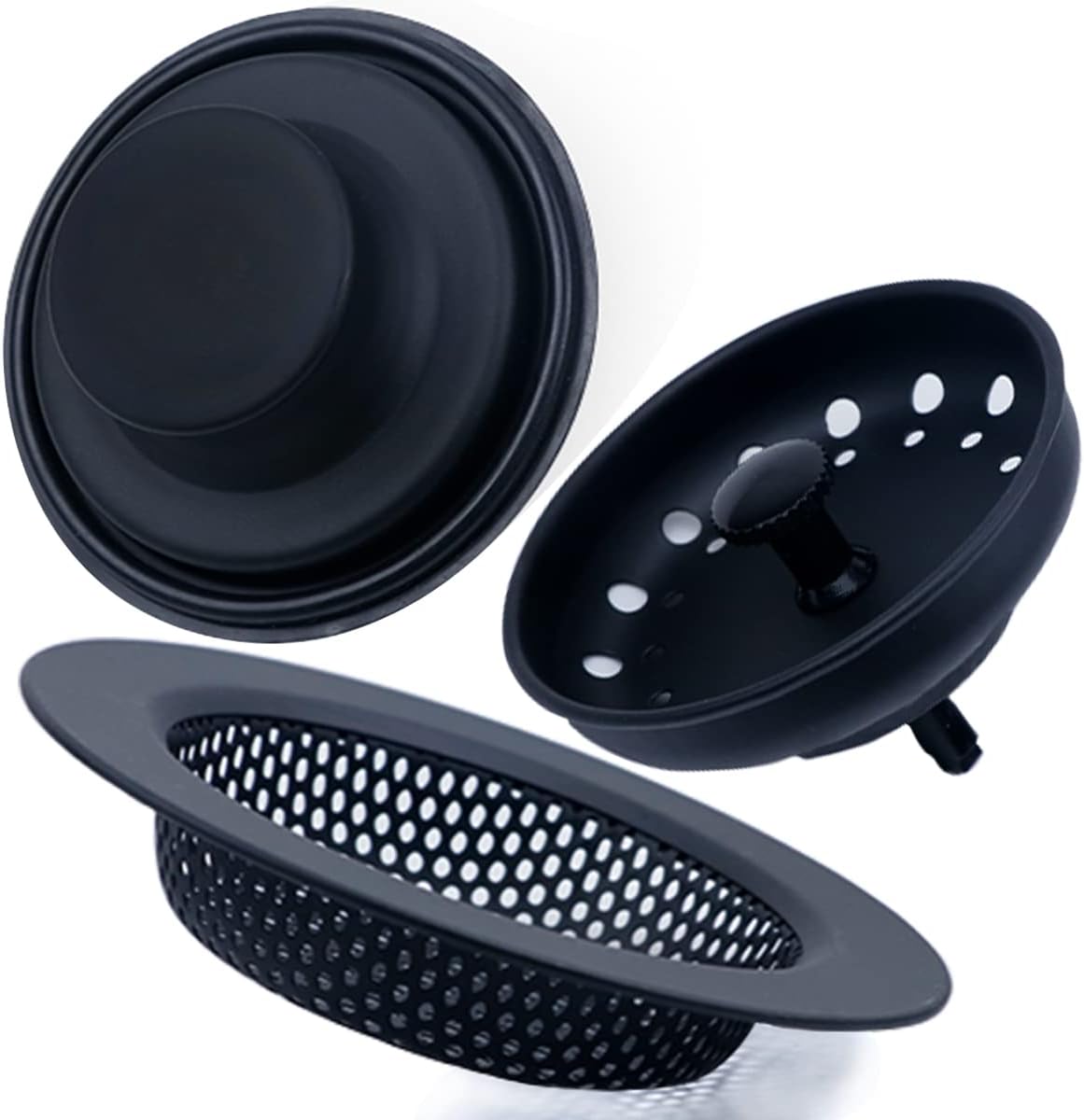 3 Pieces Kitchen Sink Stopper Strainer, 3 in 1 Kitchen Sink Basket
