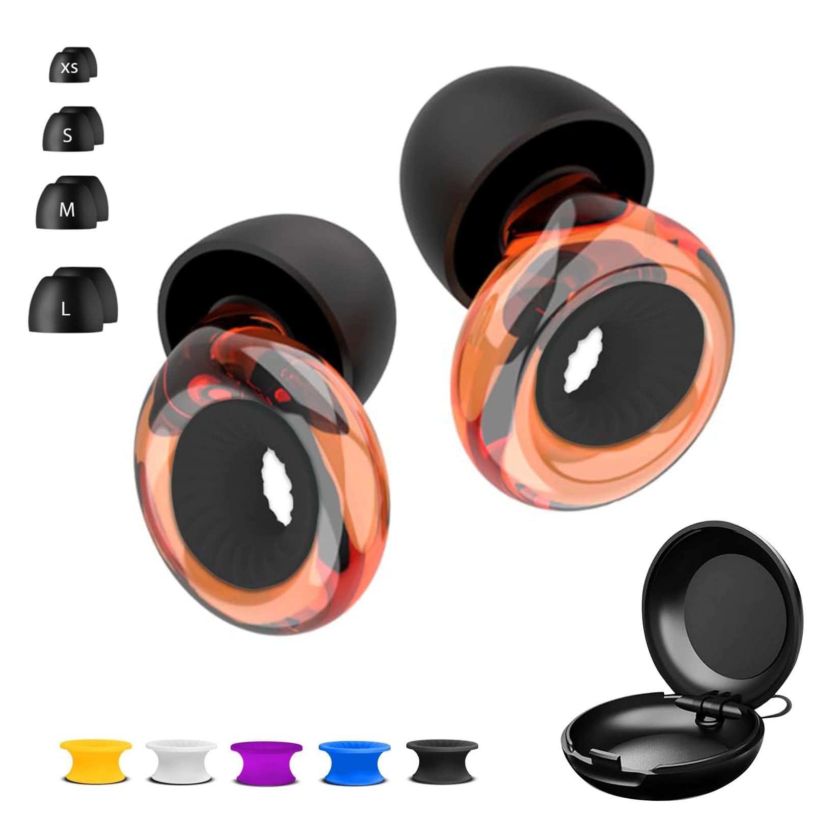 Reusable Ear Plugs for Sleep - Noise Cancelling, Snoring, Travel, and Concerts | 25dB Hear...