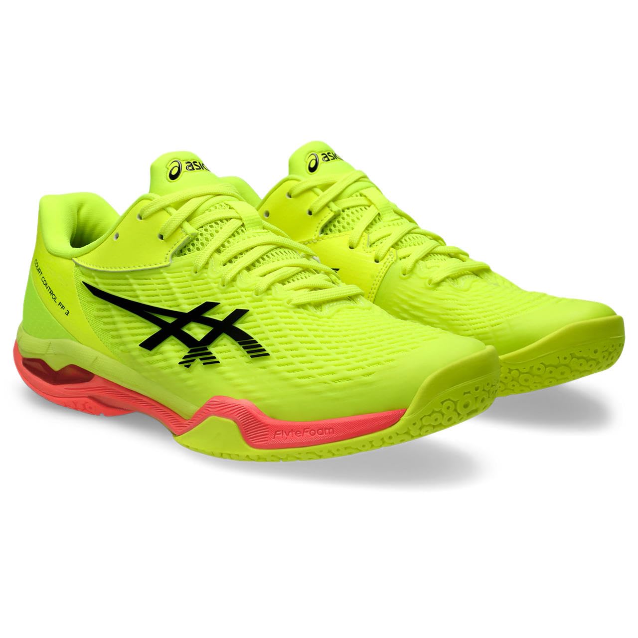ASICS Mens Court Control FF 3 Paris Safety Yellow/Black Badminton Shoes - 11 UK (1071A109.750) (B0D9BNLZHW) Amazon Price History, Amazon Price Tracker