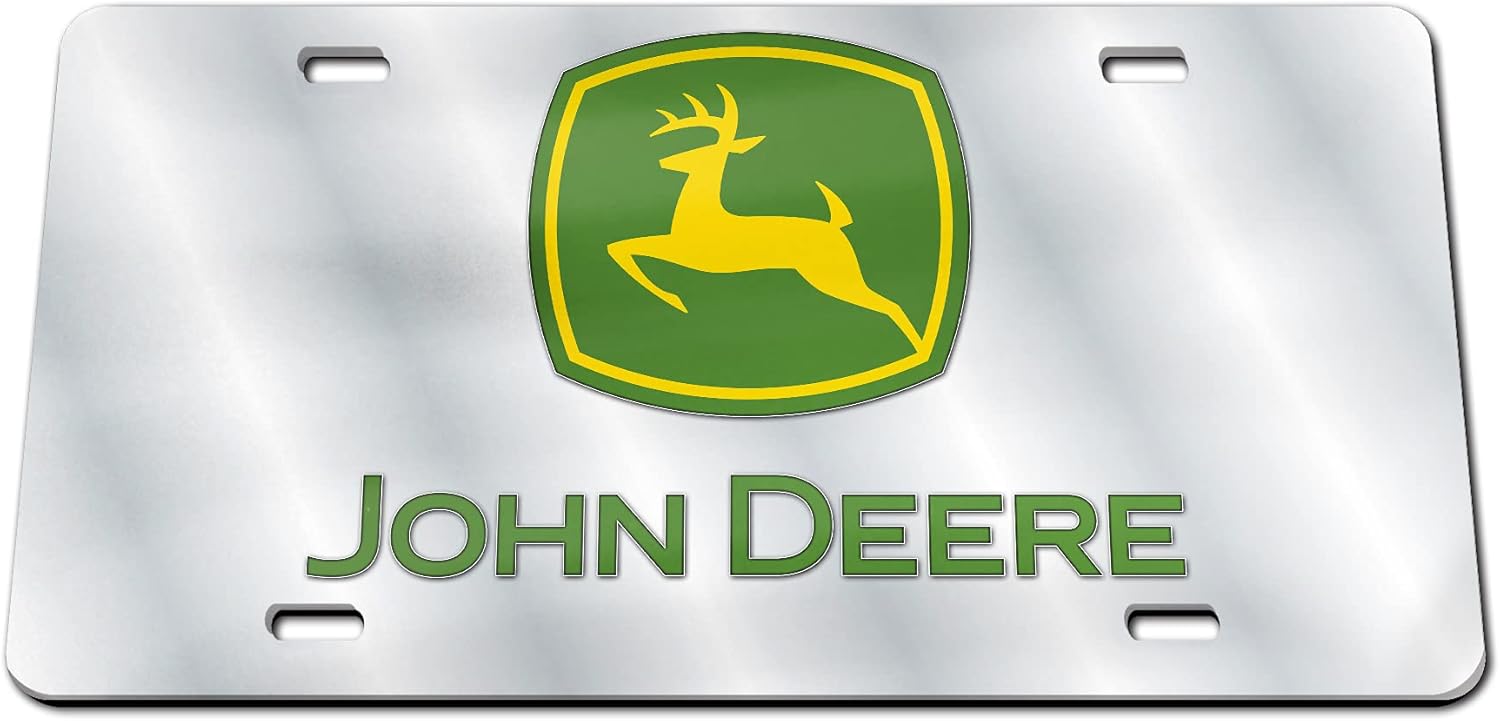 WinCraft John Deere License Plate Silver