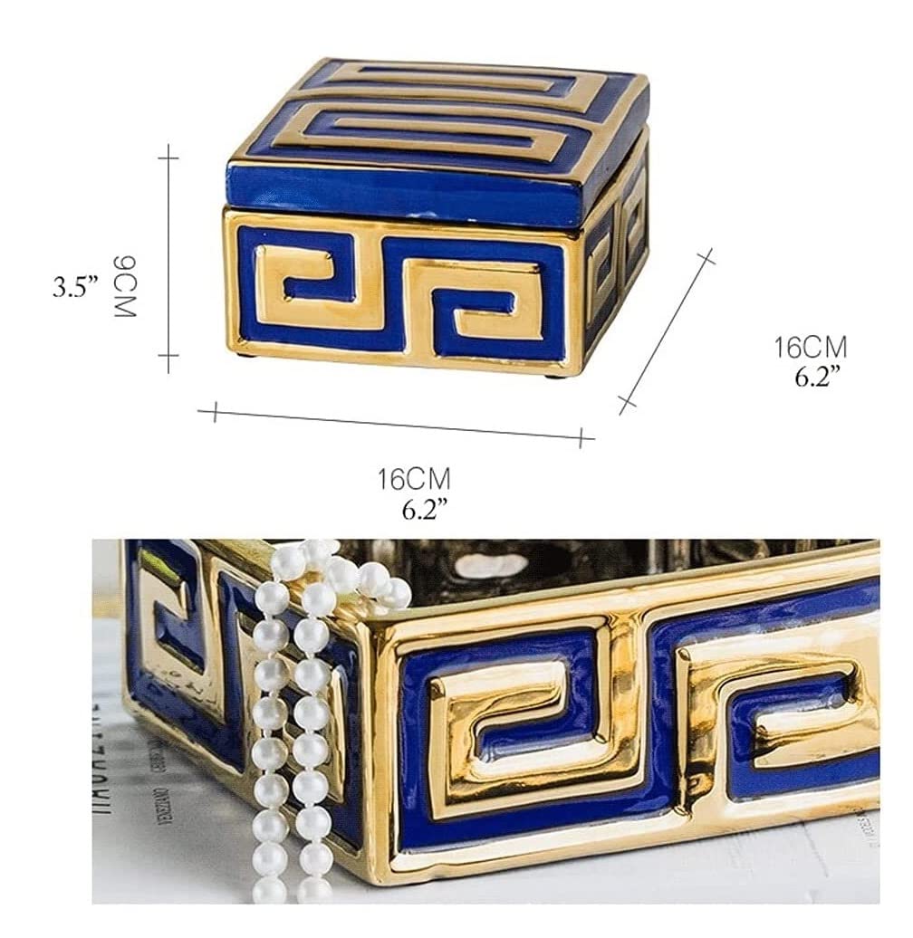 Organizer na Biżuterię Ceramiczne Pudełko Na Pamiątki Podróżne Pozłacane Etui Biżuterię Organizer Pierścionek Naszyjnik Bransoletka Etui do Przechowywania