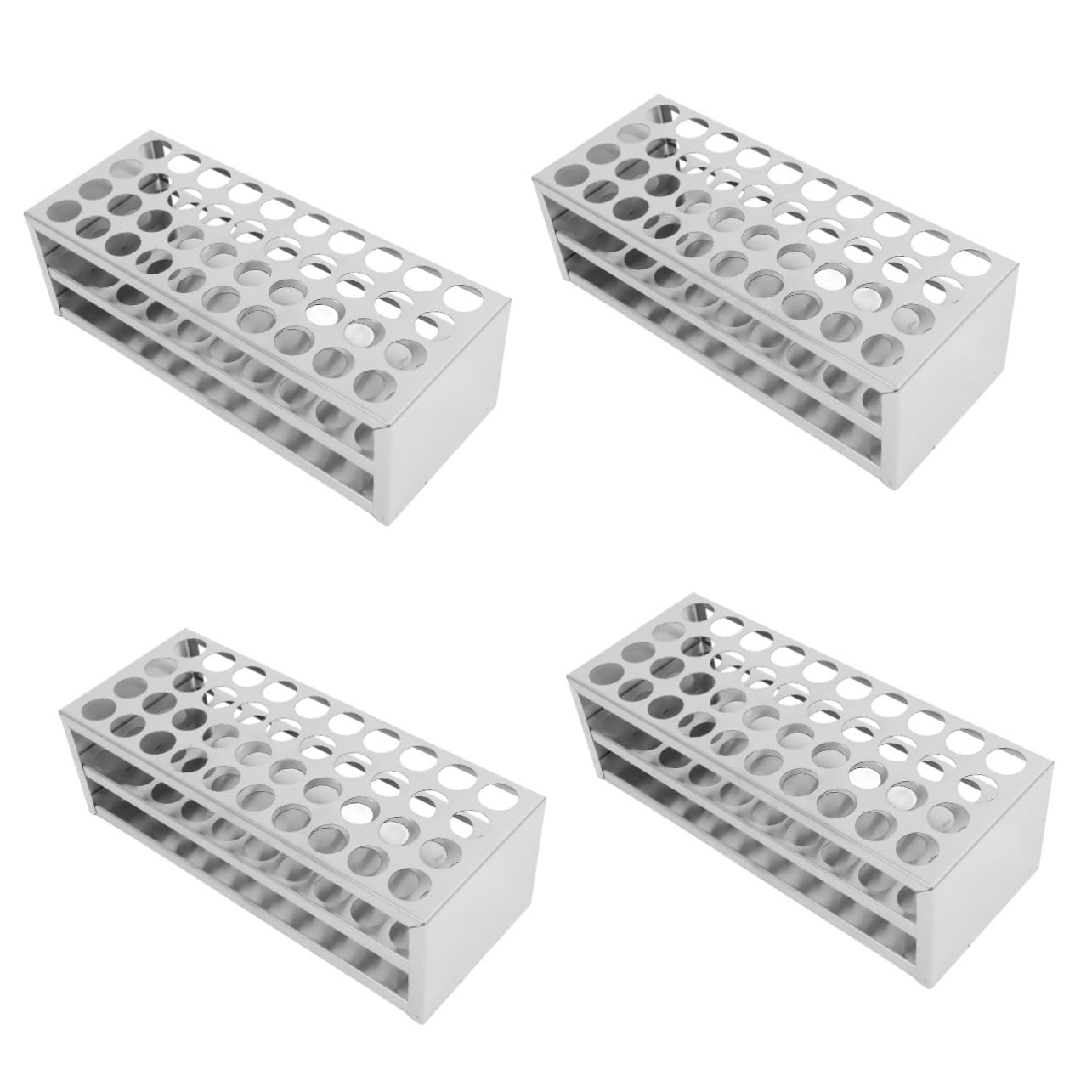 4piezas Soporte Para Tubos De De Gradilla De Inoxidable Para Organizador Estable y Resistente Para Tubos Para Experimentos Científicos