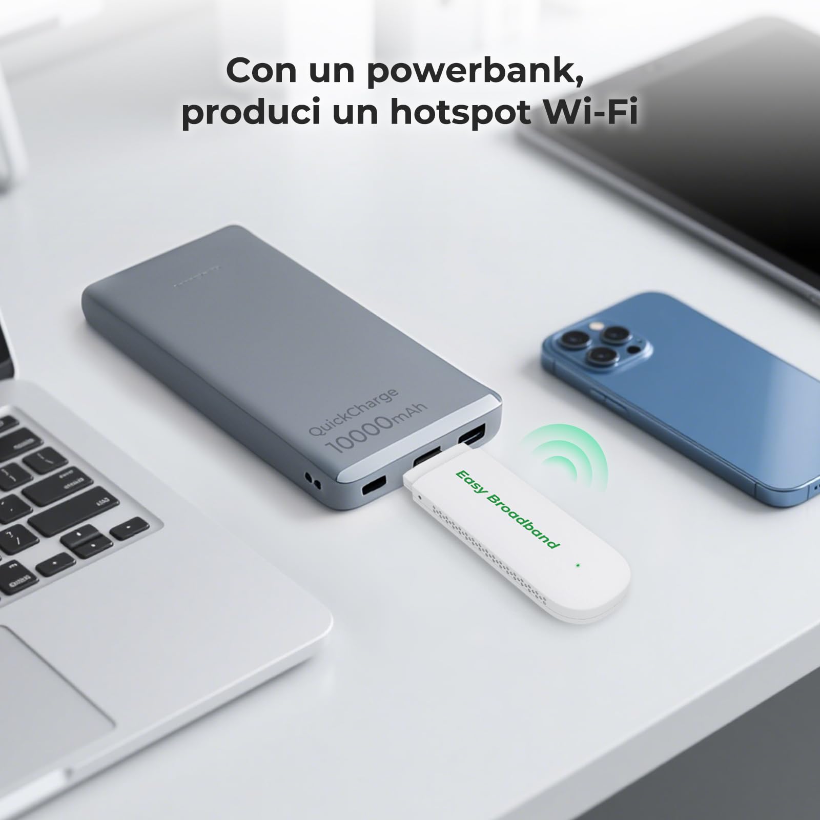 Internet mobile 4G LTE Surfstick con WiFi 6, 150 Mbit/s, USB Dongle WLAN Hotspot per computer portatile/PC, Plug & Play, SIM preinstallata