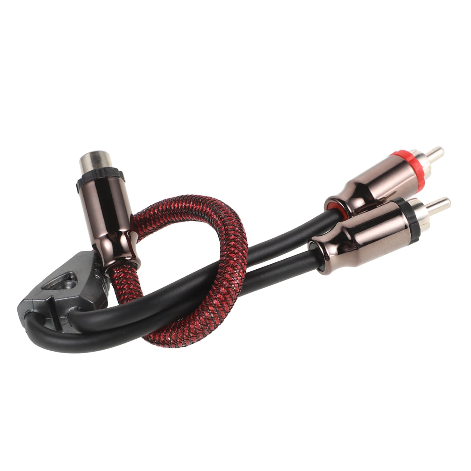 STOBAZA Amplifier Wire Speaker Cable Car Audio Wire Subwoofer Cable Double Connector Sturdy Construction Impact and Aging Resistant