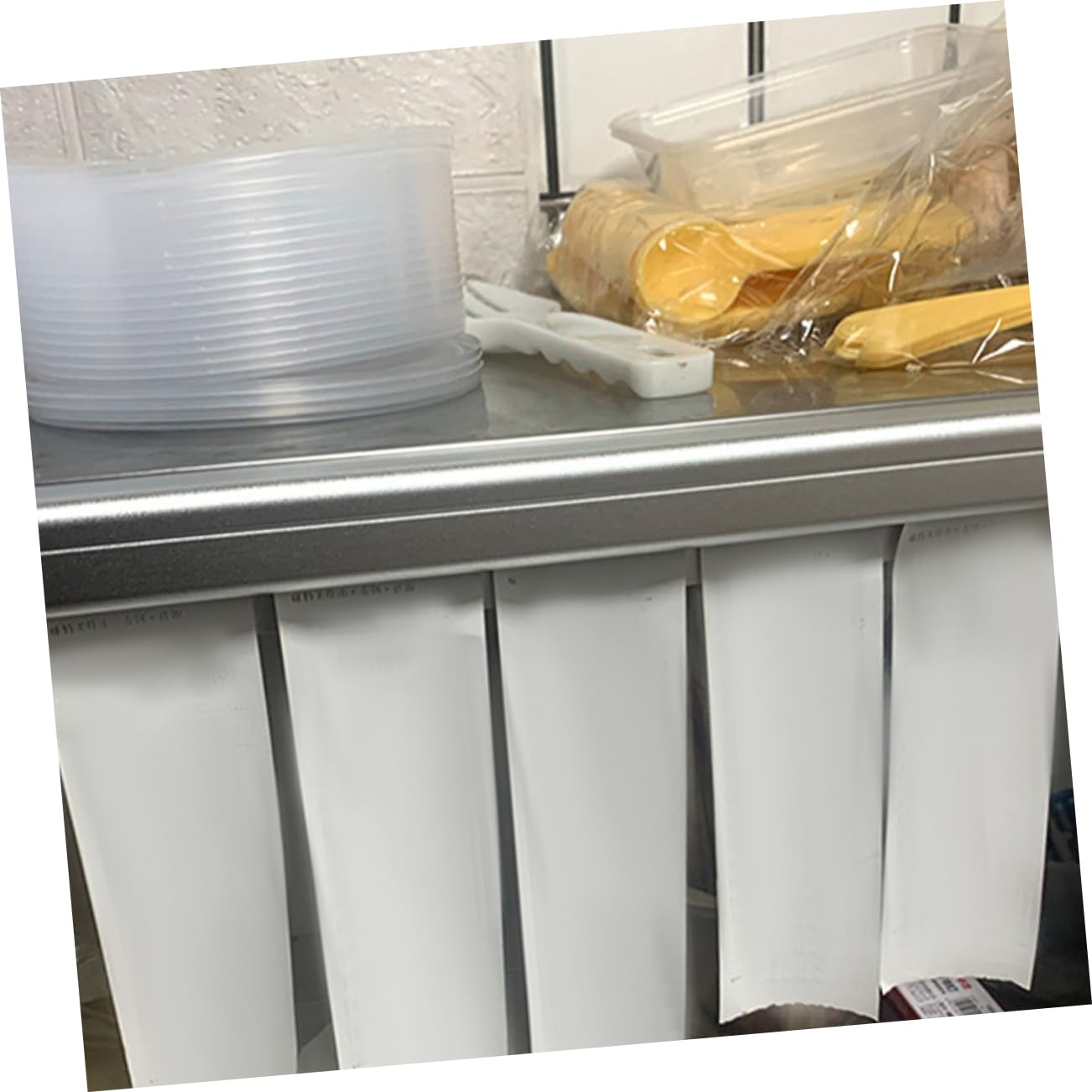 iplusmile 2stücke Teiliges Aluminium-küchenbestellhalter Wandmontierter Clip Für Gastronomie Für Restaurants Cafés Und Bars -Display-Rail Ohne Lochbohren