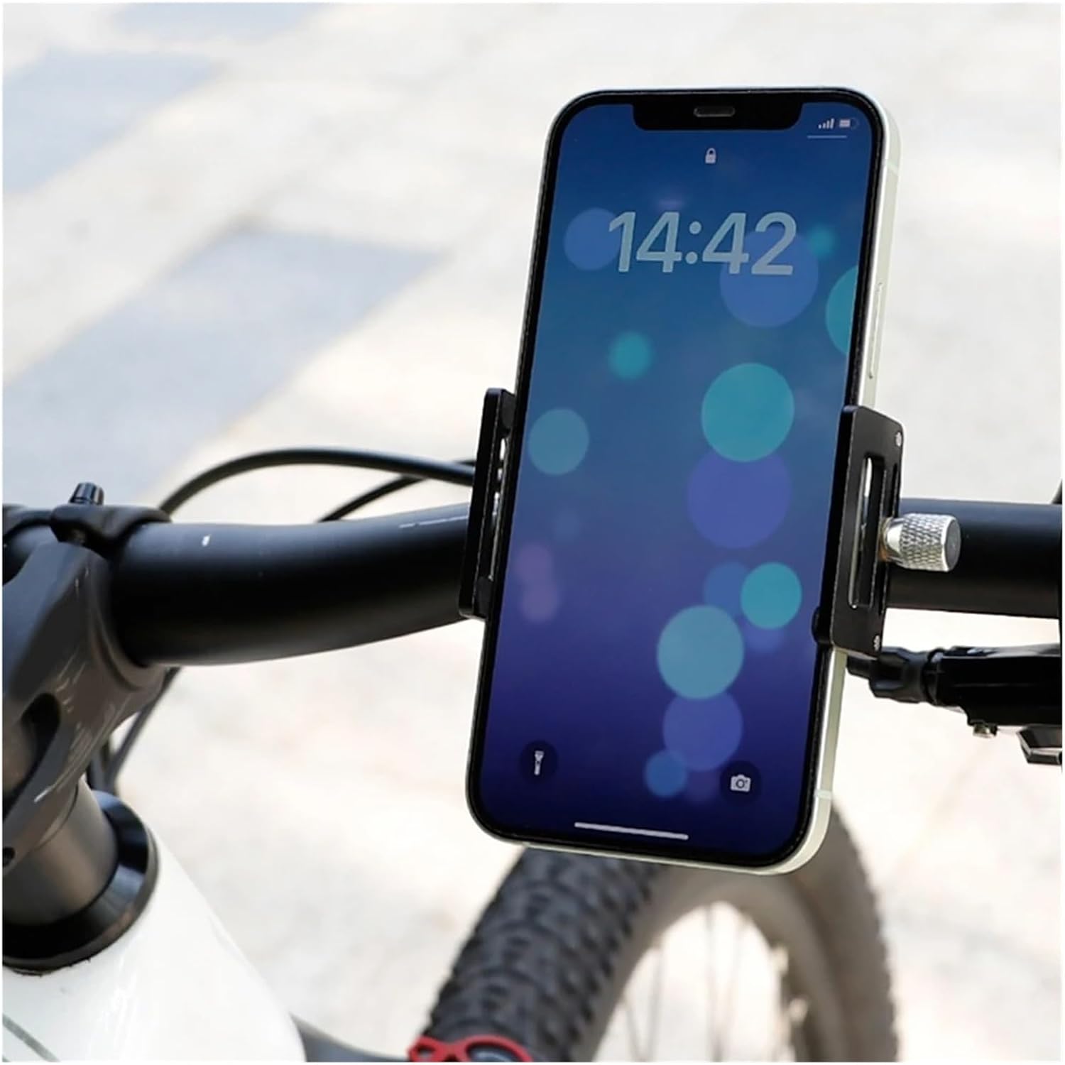 Bike Phone Mount Bicycle Mount Phone Holder Aluminum Alloy Motorcycle Electric Scooter for 2.16 to 3.93 in Smartphone Bicycle Phone Holder