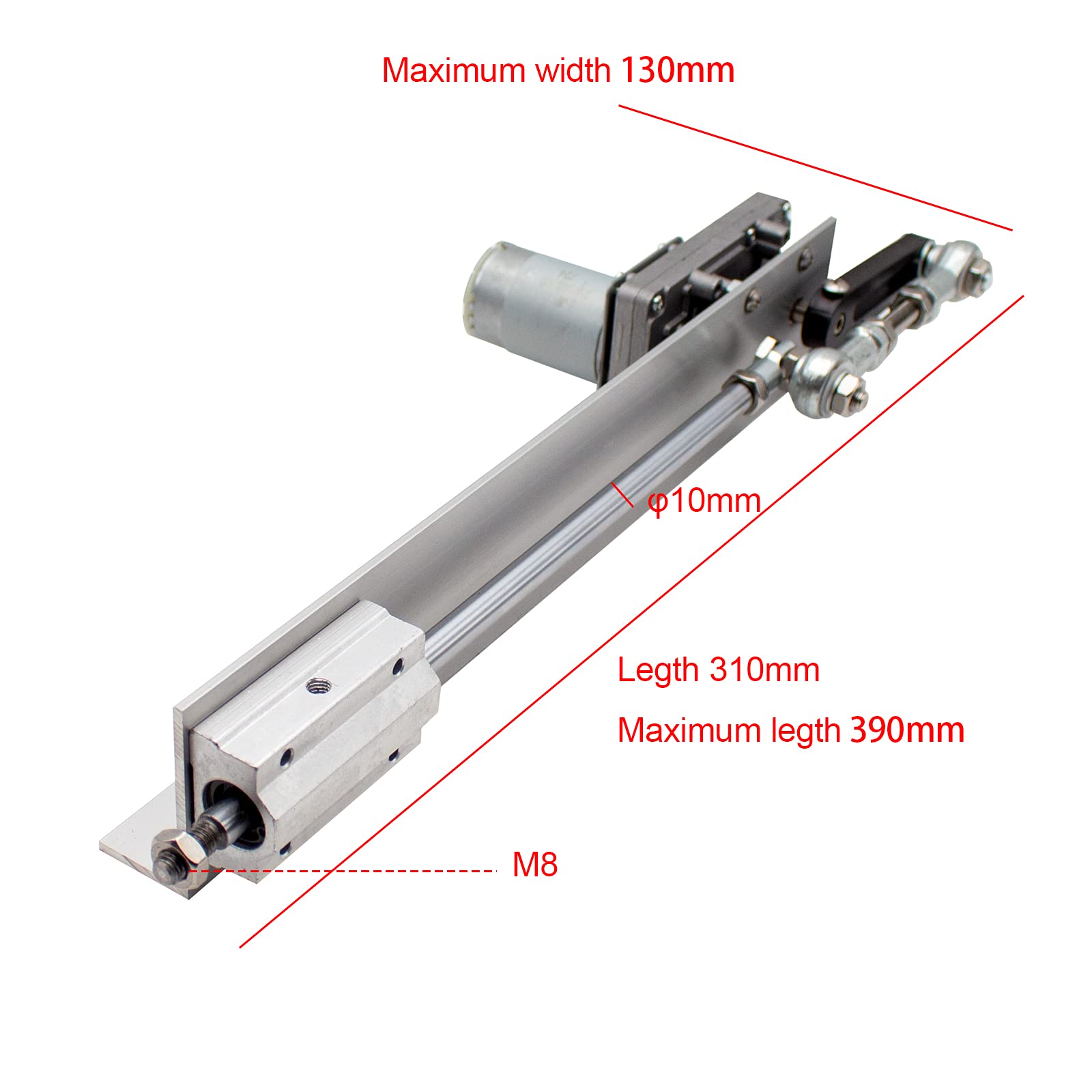toptool Reciprocating Cycle Linear Actuator Gear Adjustable Telescopic