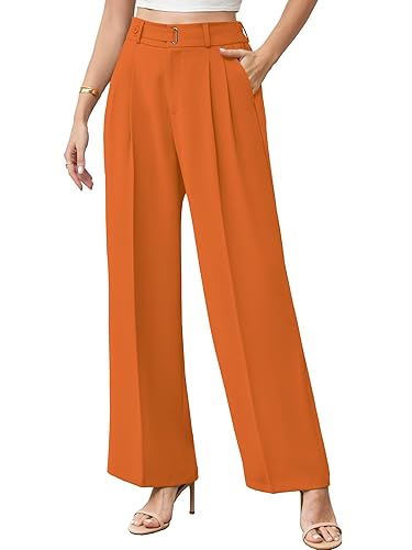 Women's Wide Leg Pants Business Casual Straight Office Trousers for