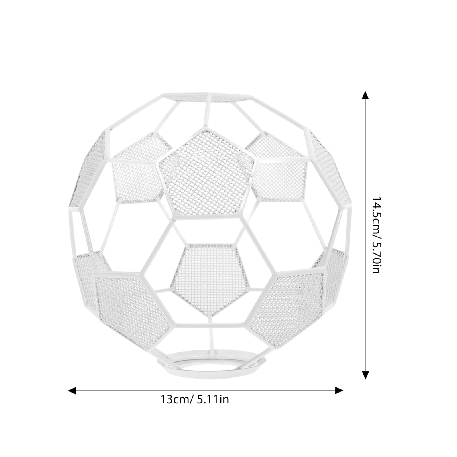 Holibanna Football Lamp Shade 5.71In Industrial Metal Cage Pendant Light Cover Hollow-Out Soccer Shape Lamp Shade for Indoor Living Room Bar - Image 2