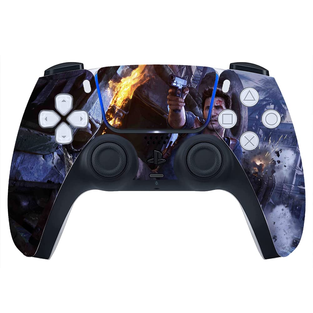 GADGETS WRAP Printed Vinyl Decal Sticker Skin for Sony PlayStation 5 PS5 Controller Only - Uncharted 4 Key Art-picture-16