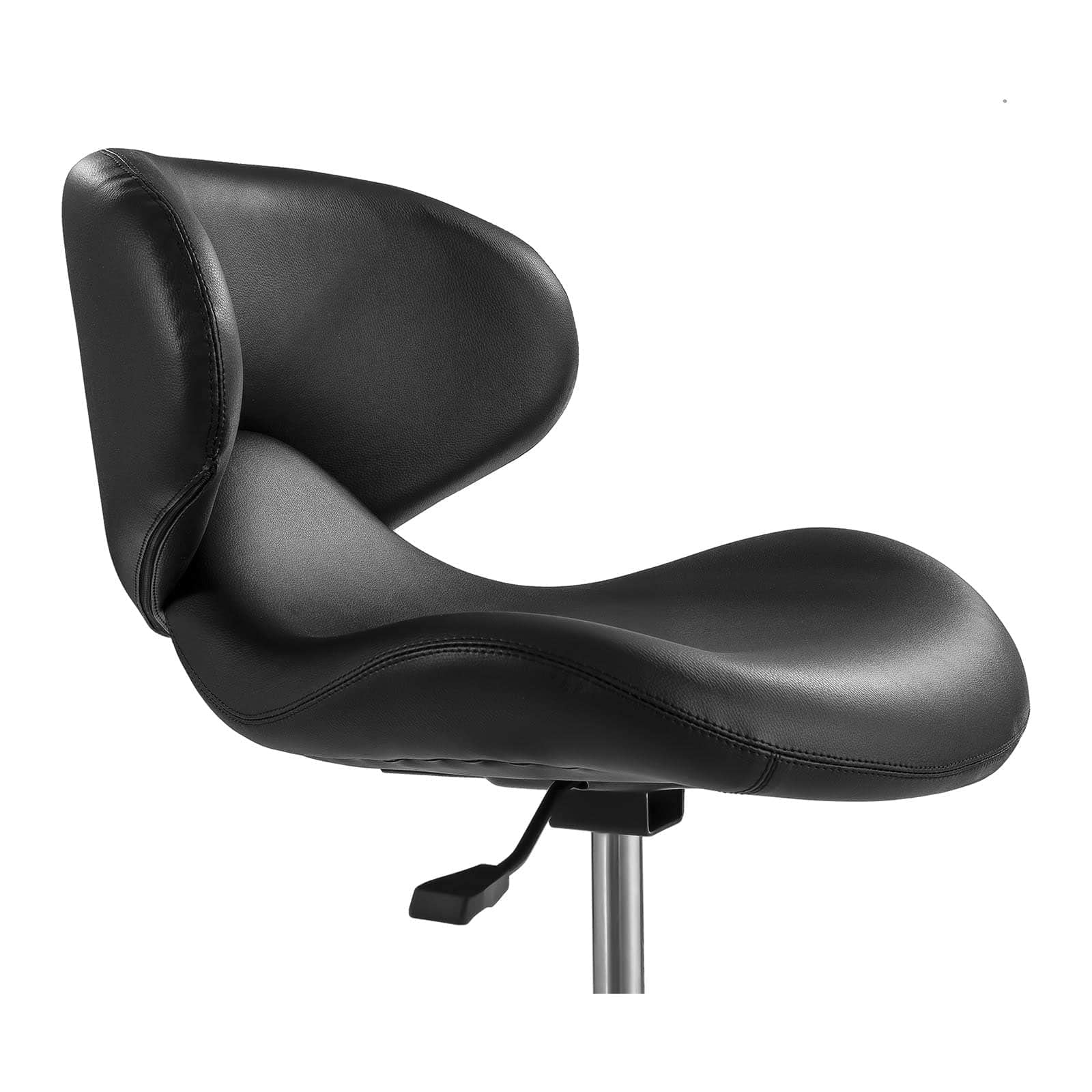 Physa - Andria Black - Taburete de peluquería con Respaldo - Regulable 45 – 59 cm - Negro
