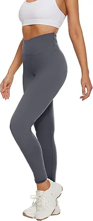High Waisted Leggings for Women - No See Through Tummy Control Cycling Workout Yoga Pants with Pockets Reg & Plus