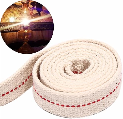Miniatura 6 de 3 rollos de mecha de algodón plana fuerte, 12 pulgada para linterna de aceite, estufa de quemador de queroseno, lámpara de aceite de iluminación,