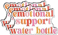 Vista 1 de Calcomanías divertidas para botella de agua de apoyo emocional, para vaso, taza de salud mental, humor, impermeable, hidratación, vinilo