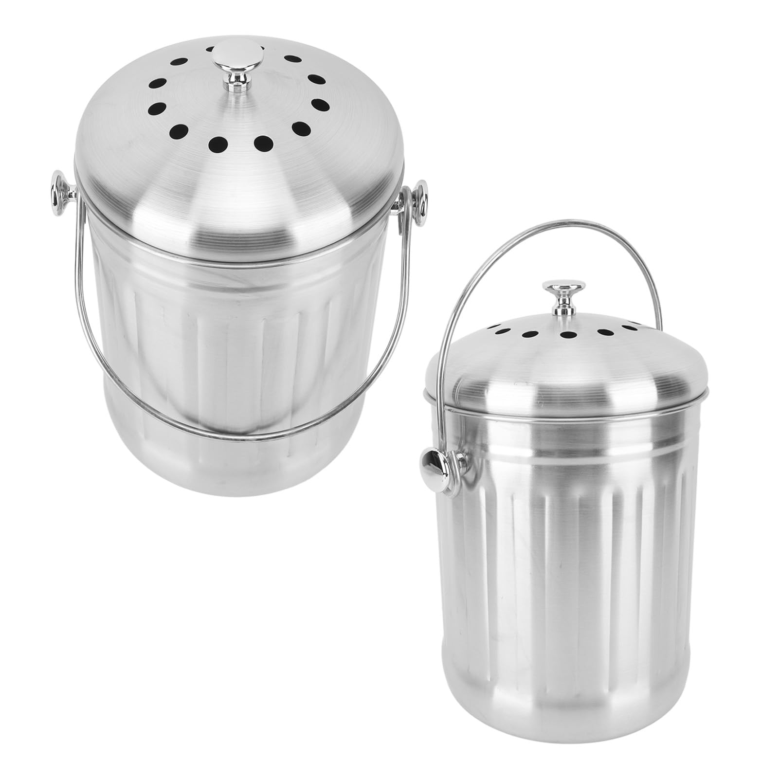 Secchio compost da in acciaio inossidabile con bidone compost con filtri a carbone grande maniglia di grande design moderno facile da pulire