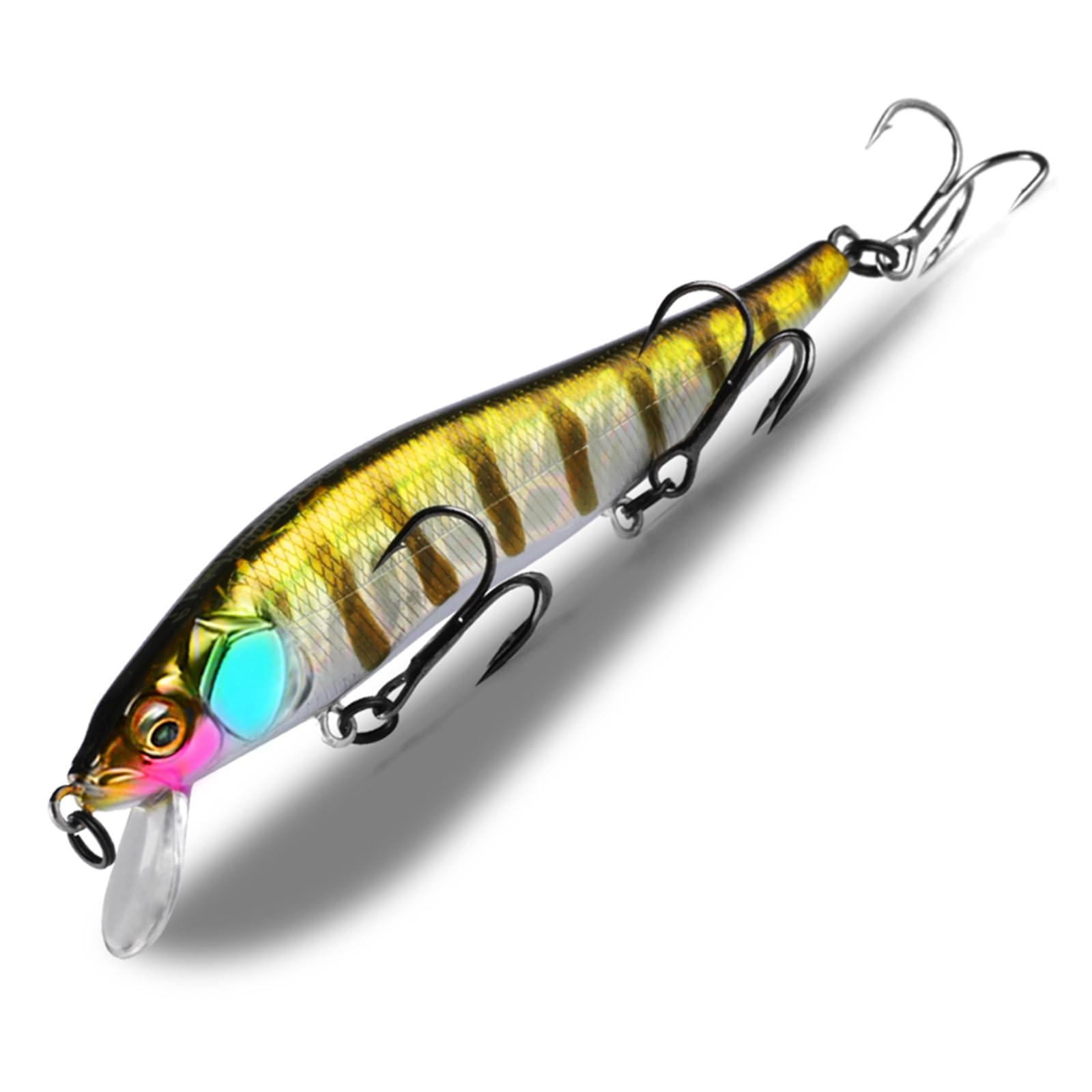 Bearking 11cm 14g SP Dive 1,5 m Profesional Minnow Wobbler Señuelos de Pesca Cebo Artificial Depredador Aparejos (Color : E)