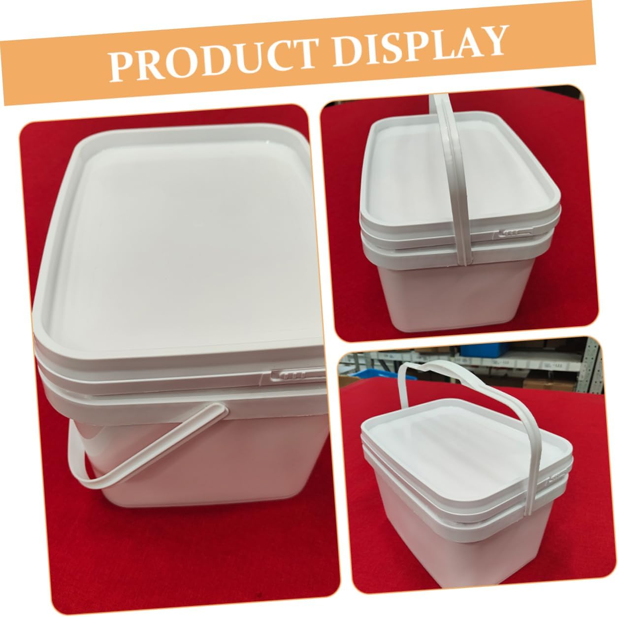 Zerodeko 2.6 Gallon Plastic Paint Bucket with Lid 10L Capacity Painting Container with Handle for Art Projects and DIY Crafts 2 Pack