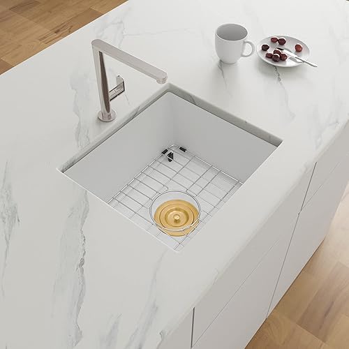 Miniatura 9 de Lonsince Fregadero de barra, fregadero de barra bajo montaje de 16 x 18 pulgadas, fregadero pequeño para RV, fregadero de barra pequeña, fregadero