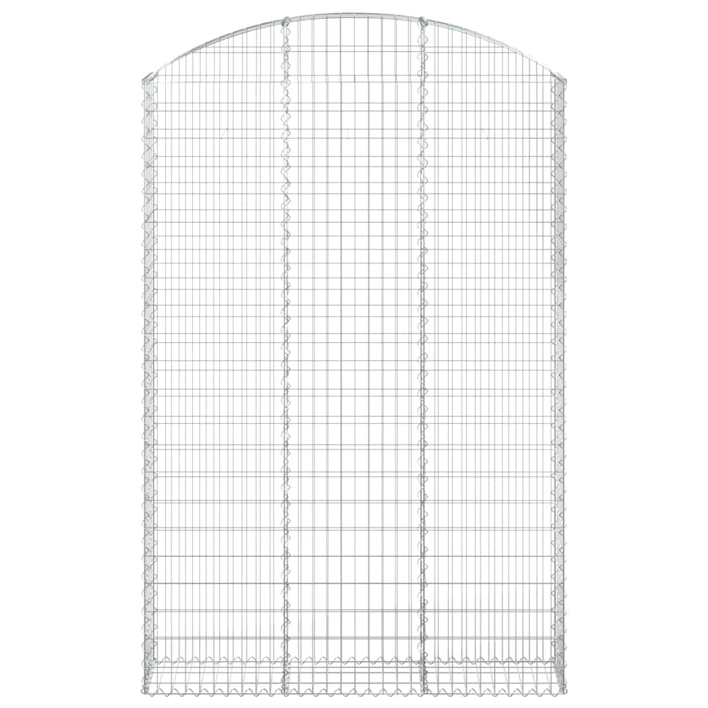 Gavión con arco alto, 150 x 30 x 220/240 cm, hierro galvanizado