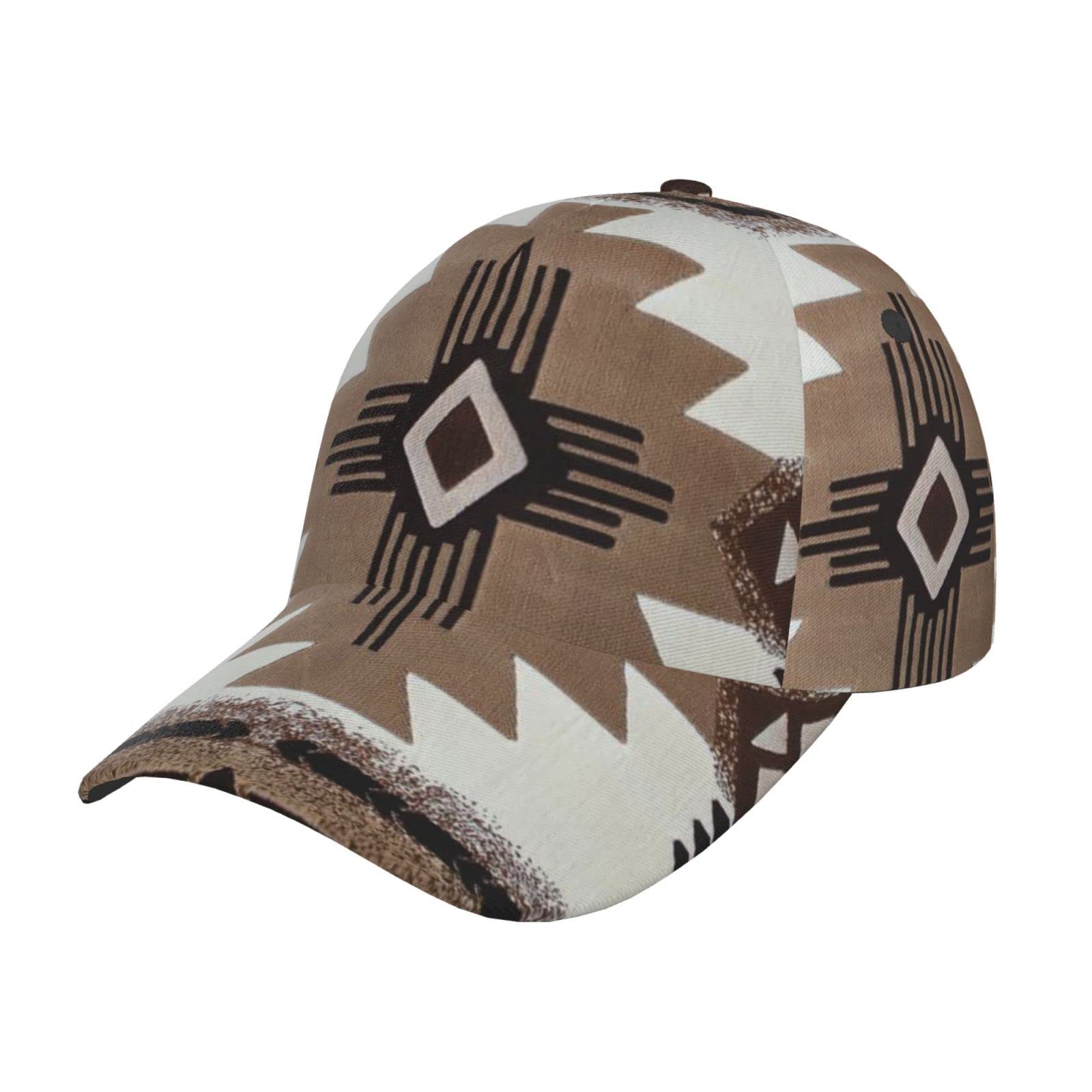 Unisex Snapback Washed Native American Print Baseball Cap for Men Women - Adjustable Dad Bill Hat