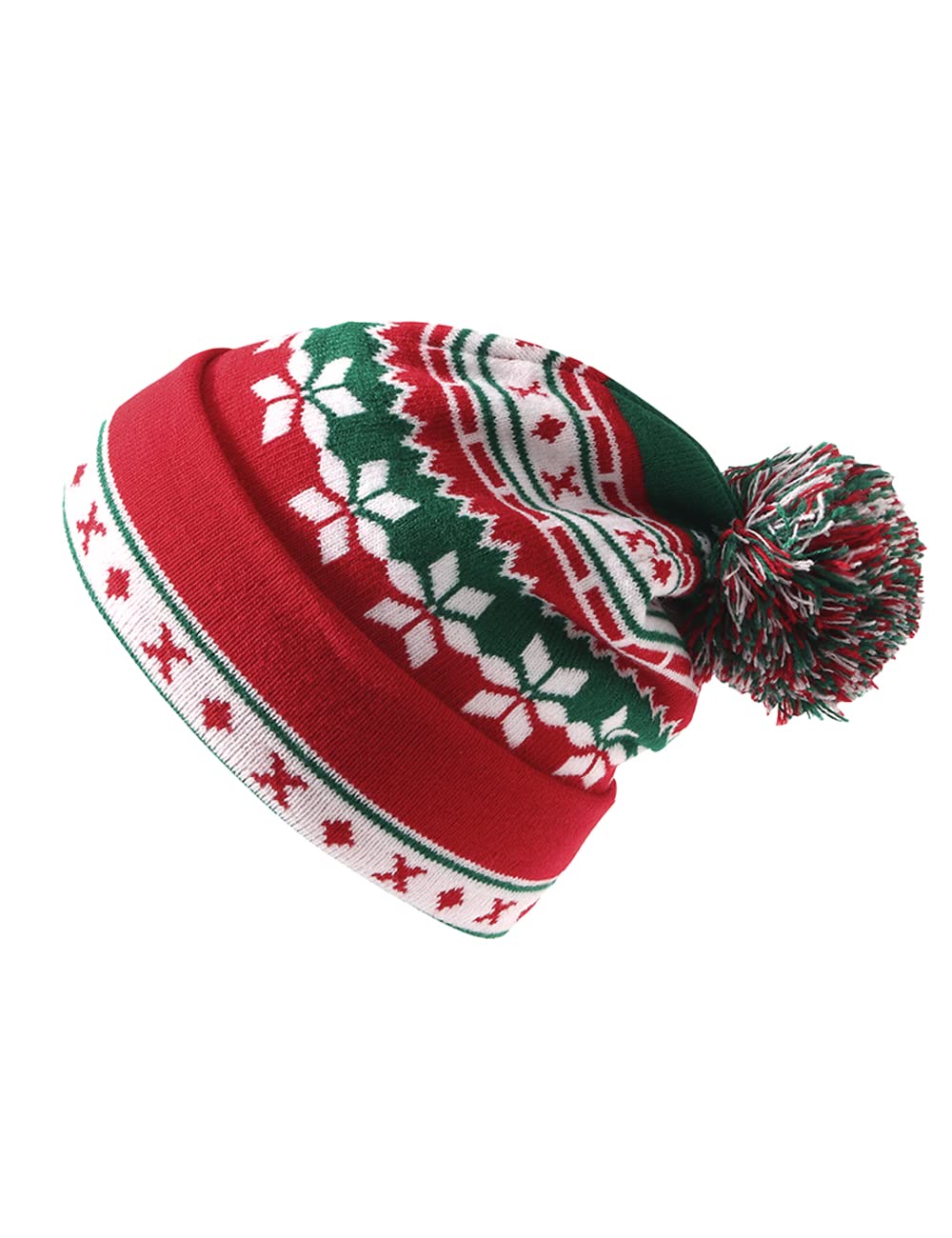 Anlaey Santa Hat Knitted Christmas Beanie Winter Skull Caps Xmas Holiday Hats for Adults