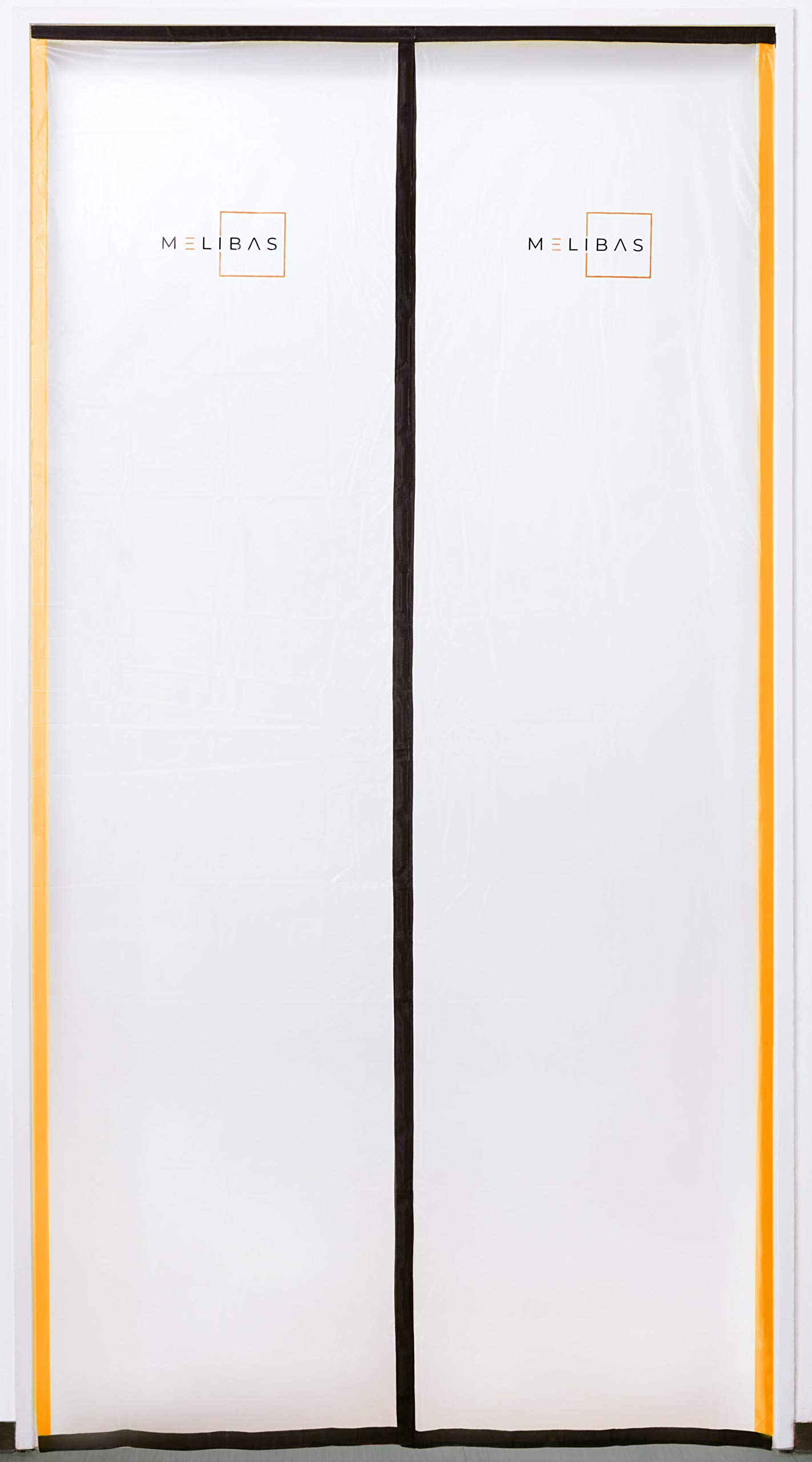 Melibas© Staubschutztür Pro – wiederverwendbar mit Magnetverschluss – 2,2x1,2m – Premium Staubschutzwand aus Pvc – für (Profi-) Heimwerker, Maler