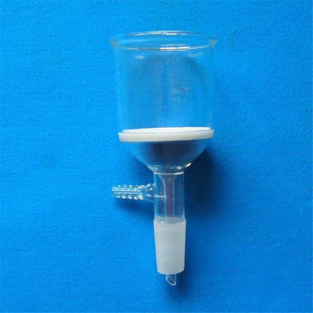 Kit de cristalería de laboratorio con embudo Buchner de 150 ml y dispositivo de succión 24/40 de 500 ml
