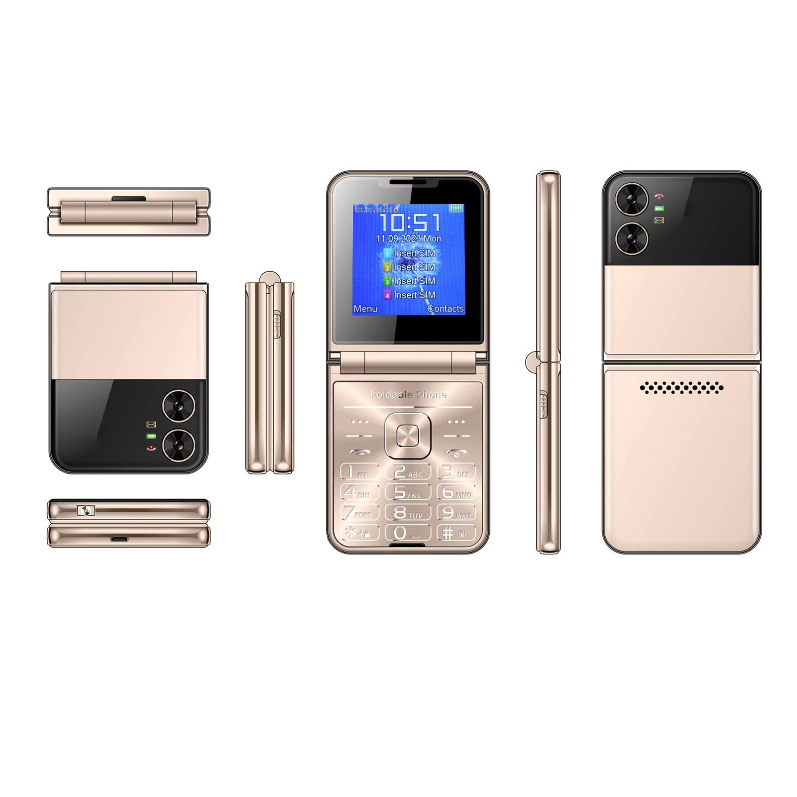 ホワイト フリップ式携帯電話 本体 Amazon.co.jp: 高齢者向け2Gフリップフォン、2.6インチ画面