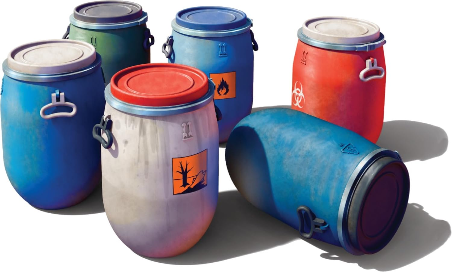 Miniart 1:24 - Plastic Barrels 100L, Molded Color, 1:24 scale