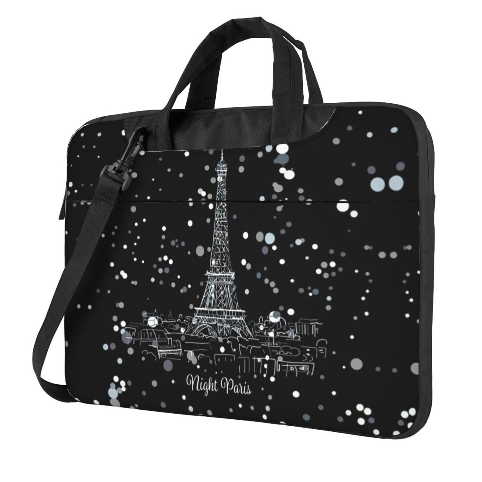 Maletín para portátil resistente de tela Oxford con estampado de la Torre Eiffel 8