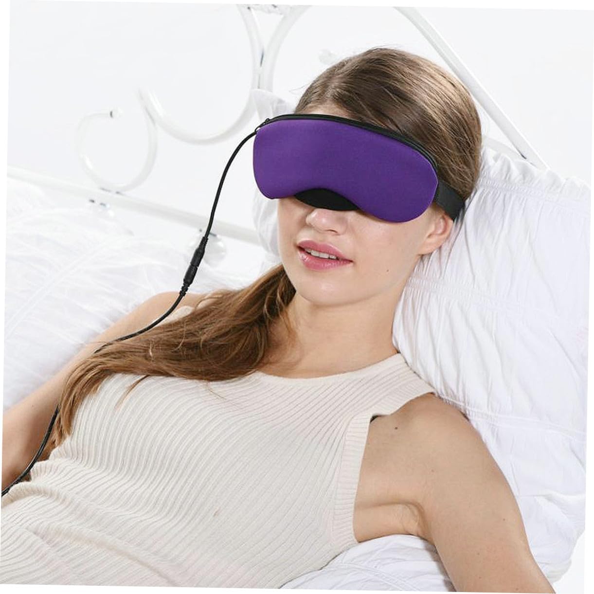 Maschera Occhi Vapore USB Unisex con Impacco Freddo Caldo per Dormire con Blocco Luce Totale e Spegnimento Automatico Minuti Rilassante per Casa Ufficio e Viaggio Senza Profumo