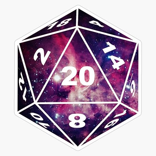 MAGNET Galaxy D20 - Calcomanía magnética de vinilo con diseño de Calabozos y Dragones, 5 pulgadas