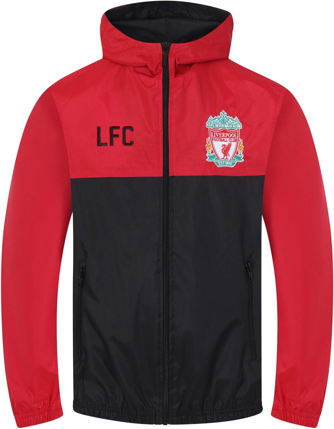 Liverpool FC Boys Jacket Shower Windbreaker Kids OFFICIAL Football Gift