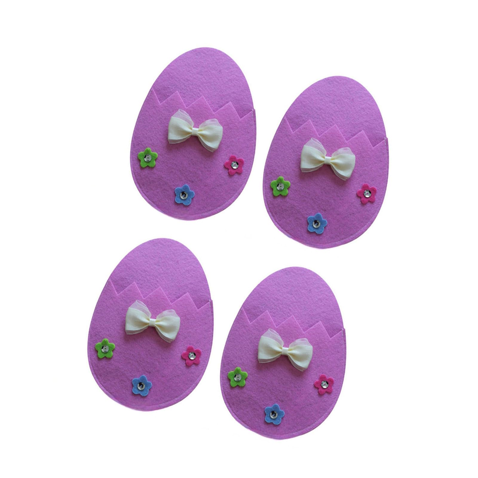 Buxuaaaa 4Pieces Easters Dinnerware Holders Easters Eggs Fabric Utensils Sleeves Cutlery Pouches Suitable for Holiday Parties Dinner Accessories
