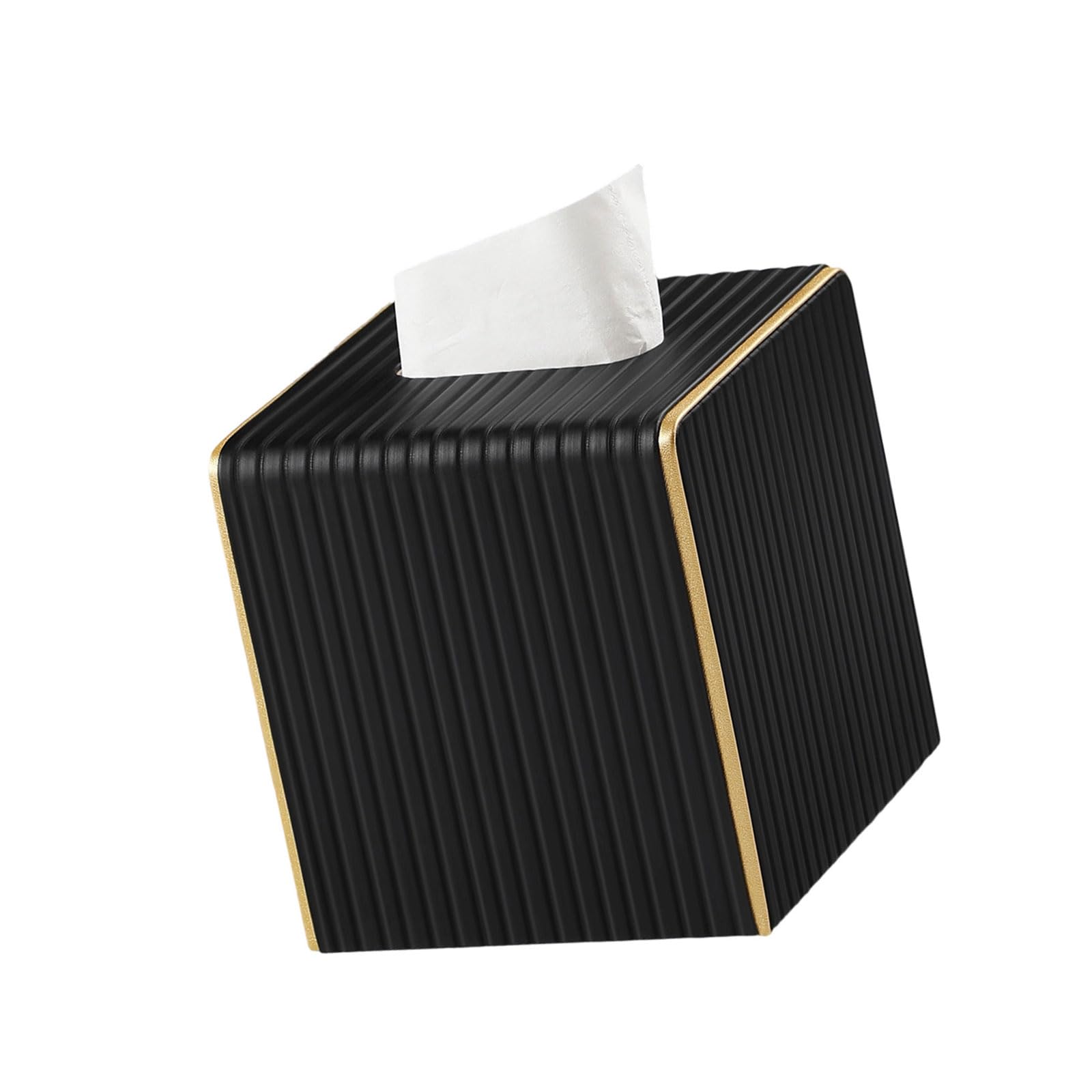PU Leather Tissue Box Cover with Sturdy Board Base Stylish and Functional Leather Napkin Box