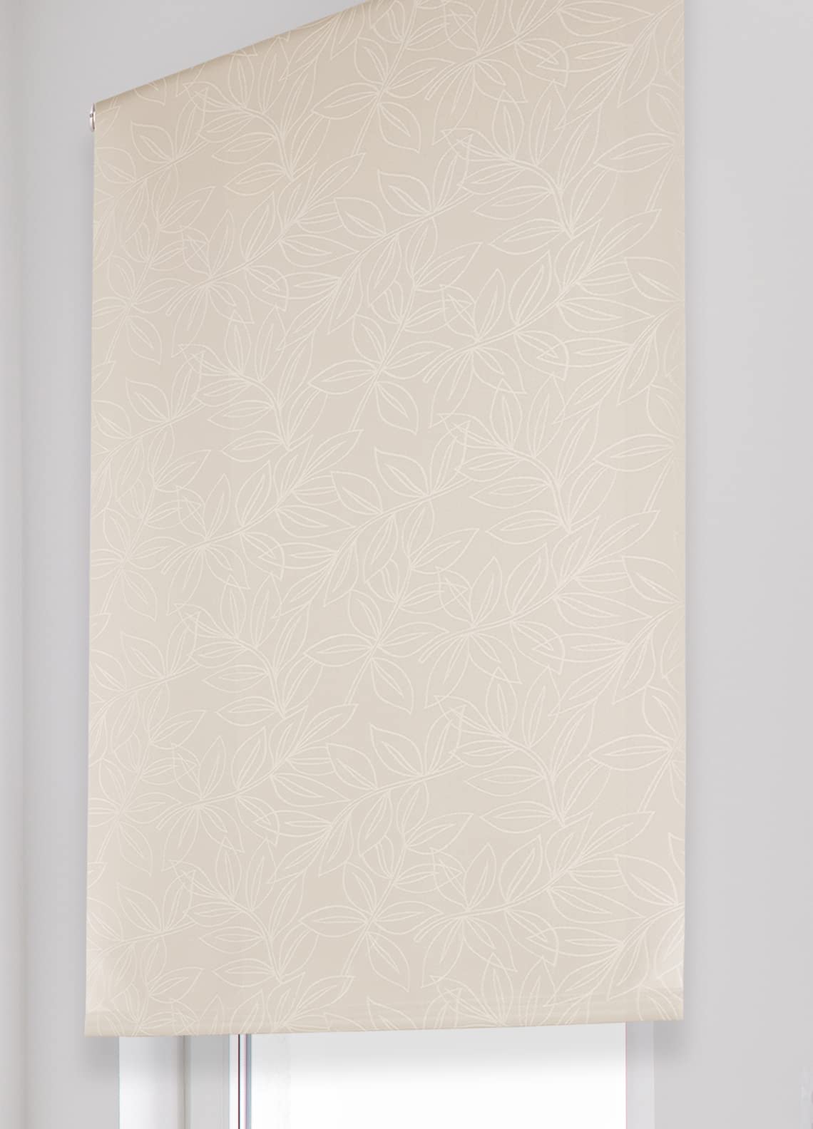 Estoralis Selene | Estor Enrollable Diseño Moderno | Translúcido Jacquard | Color Beige | 130 x 255 cm (Ancho/Alto) Tamaño Tela 127 x 250 cm | Estores para Ventanas y Puertas
