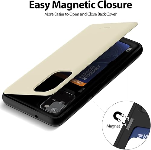 Miniatura 254 de GOOSPERY Parachoques magnético para puerta compatible con Galaxy S23, tarjetero tipo cartera, cierre automático, protección de doble capa resistente