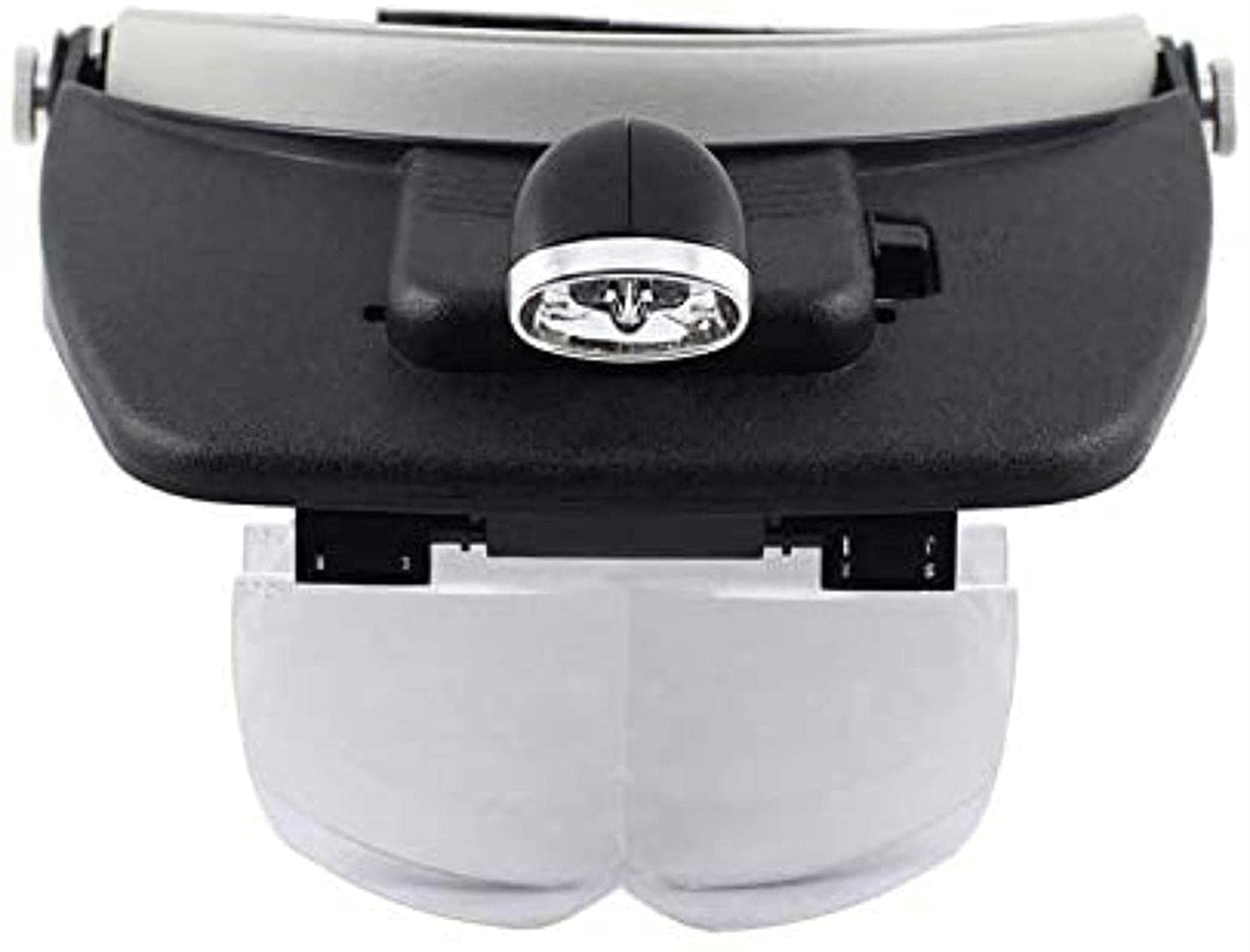 JOZZY Lupa,Lámpara de Diadema con reparación de LED Joyería de Lectura Casco Lupas 1.2X 1.8X 2.5X 3.5X