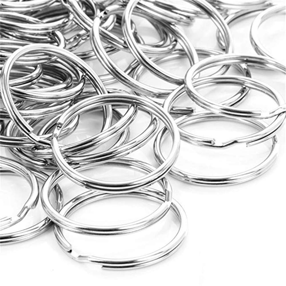 50 Anneaux Fendus Argentés 8 Mm - Parfaits Pour Bijoux DIY, Porte-clés, Décorations