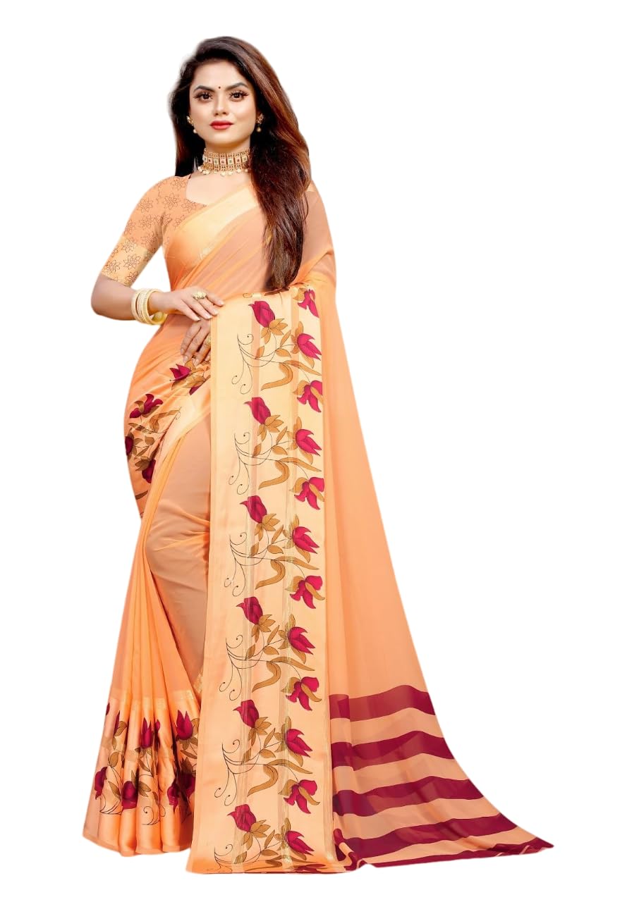 JULEE Women's Georgette Printed Saree Roohi-New