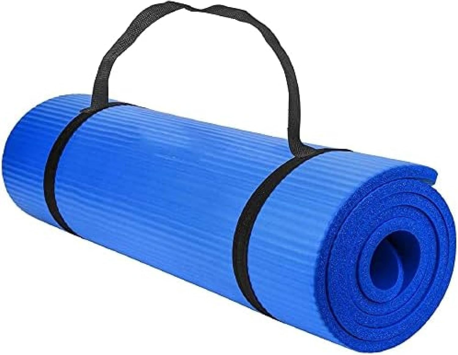 Yogamatte Übungsmatte TPE Fitness Yogamatte 15mm Extra Dicke Nbr-Matte Mit Hoher Dichte Für Pilates, Fitness & Workout Mit Tragegurt Für Home Gym, Training, Pilates, Liegestütze, Red