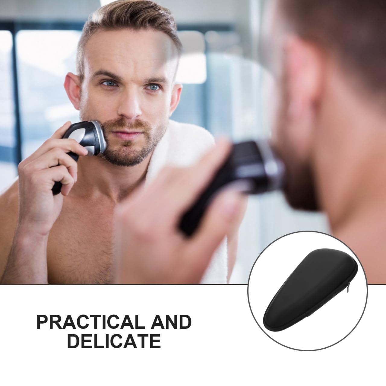 FOMIYES Estuche Protector para Maquinilla De Afeitar Estuche Rígido Prueba De Golpes y Caídas para o Almacenamiento Obsequio para Hombres