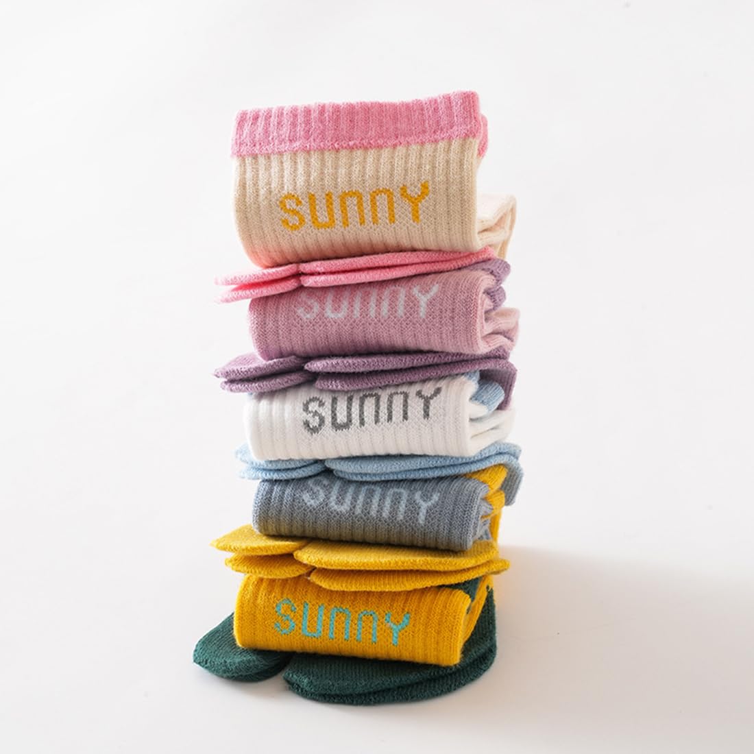 Lot de 5 paires de chaussettes Tabi à bout fendu en coton pour garçons et filles de 6 à 15 ans
