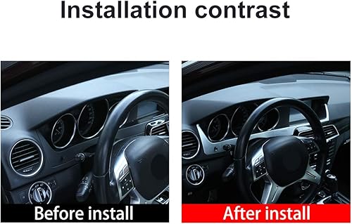 Miniatura 2 de YIWANG Impulsión de la mano izquierda para Mercedes Benz C Clase W204 2011-2013 ABS cromo tablero decoración de la pantalla