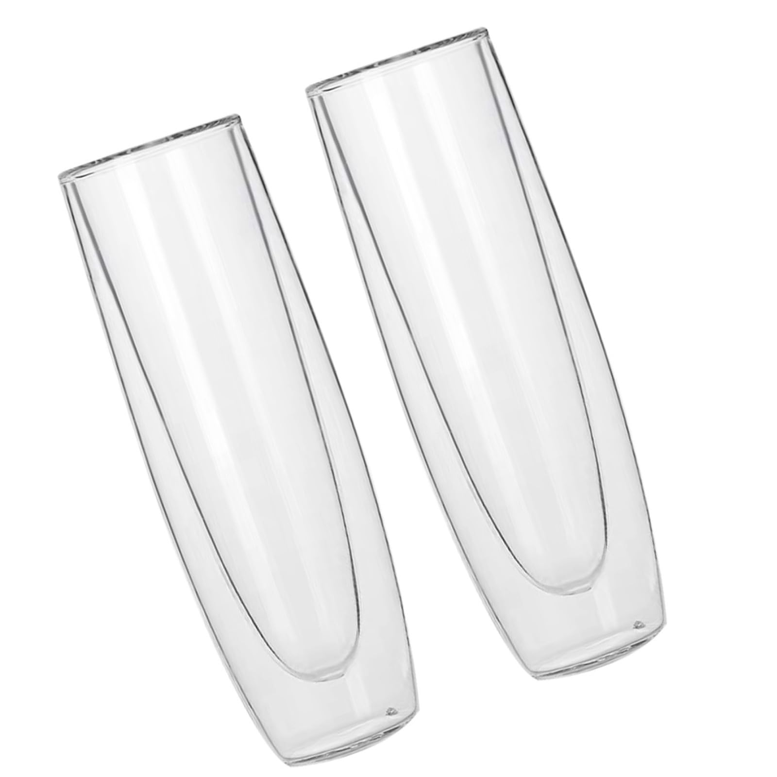 Verres à vin en verre double couche transparents de qualité supérieure