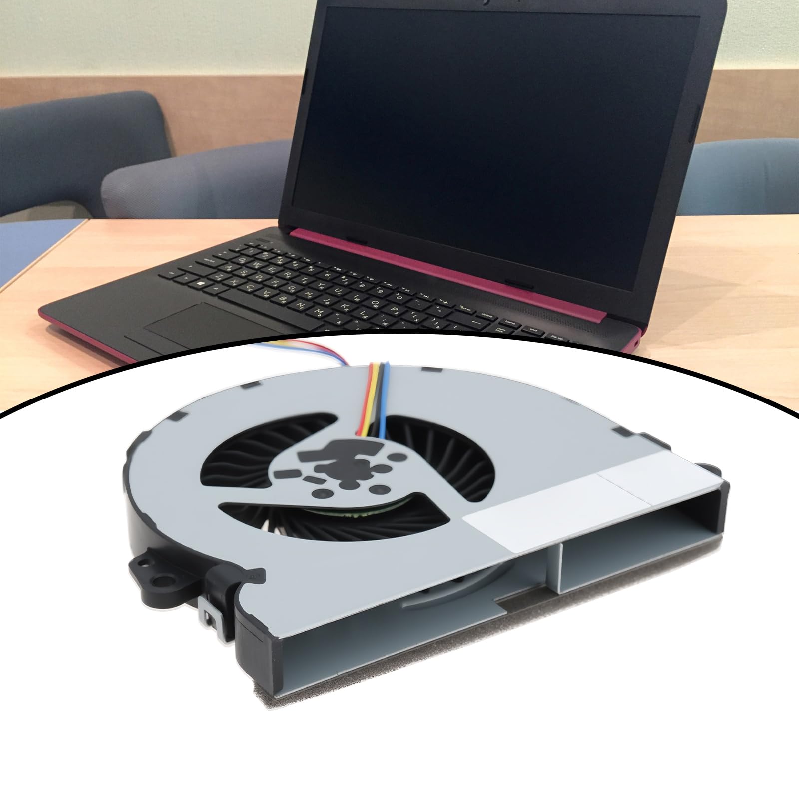 EMSea Ventilador de CPU para Portátil de 4 Cables L20474-001 Compatible con HP 15-DA 15-DB 250 G7 255 G7 - 3