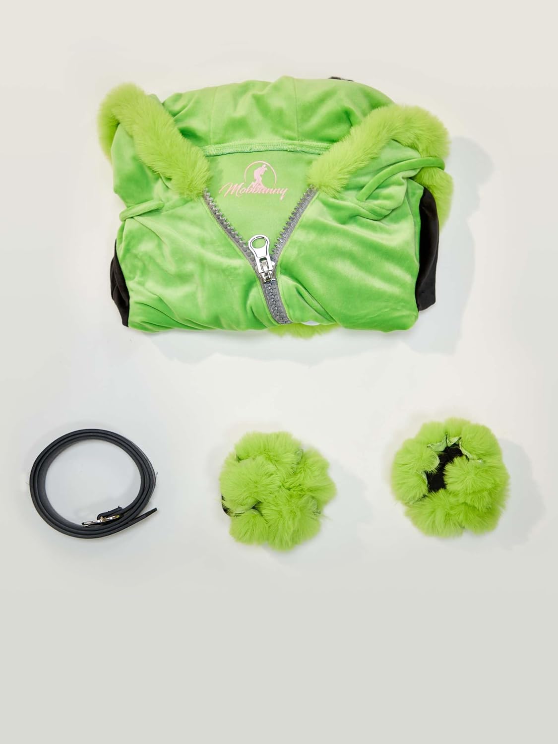 Mobbunny Women Cartoon Alien Robot Cosplay Costume Cute Animal Dog Plush Hoodie Homewear Romper with Belt