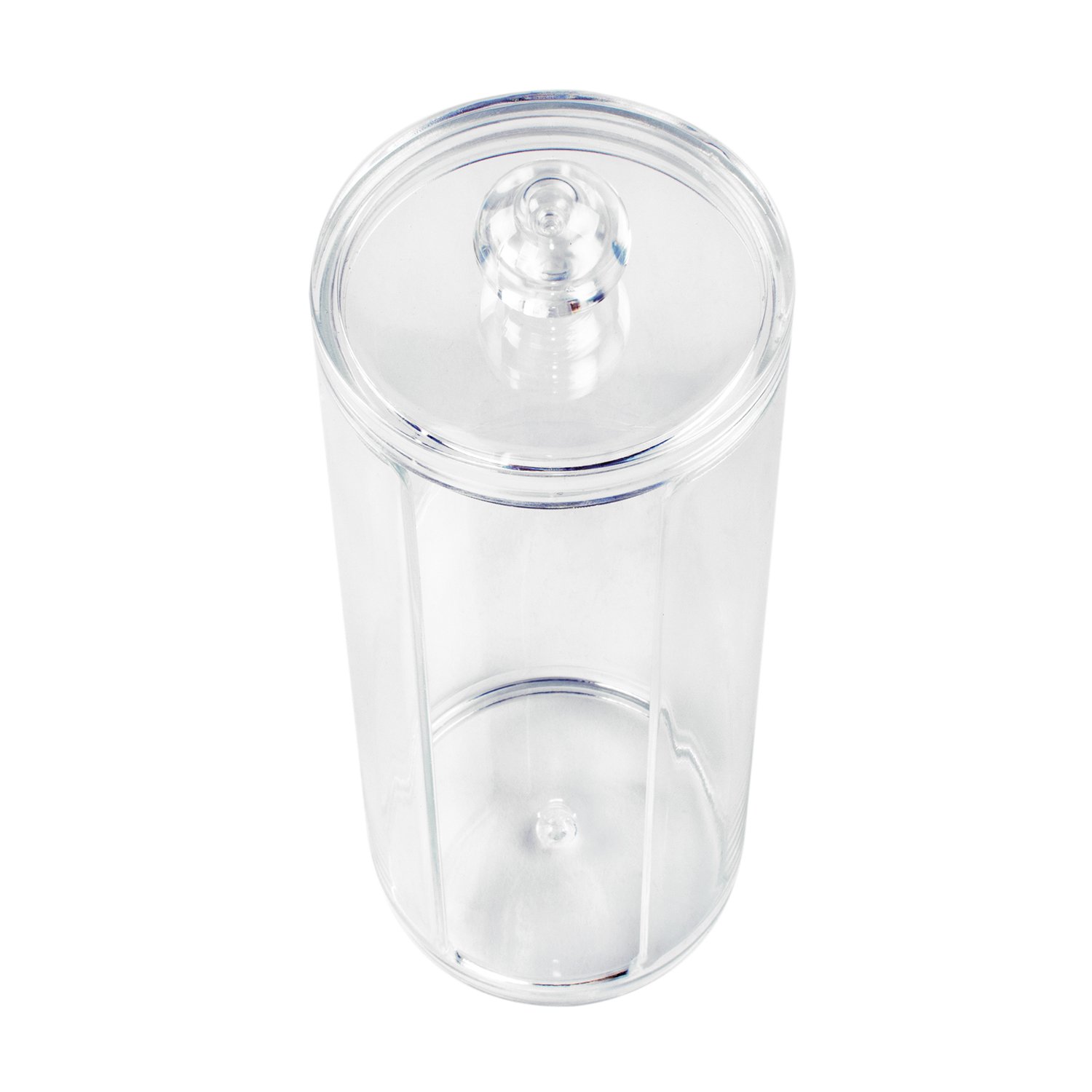 Runder Acryl-Aufbewahrungsbehälter Mit Deckel – Transparent, Für Wattepads, Kosmetik, Schmuck, 19,5 Cm Hoch
